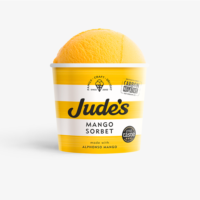 Judes mango sorbet ice cream